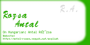 rozsa antal business card